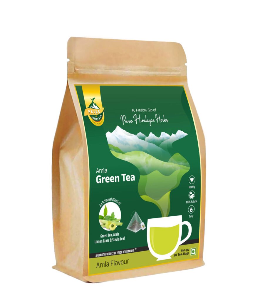 Amla Green Tea - 20 Tea Bags | Pahadi Zaika